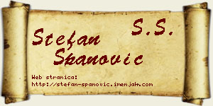 Stefan Španović vizit kartica